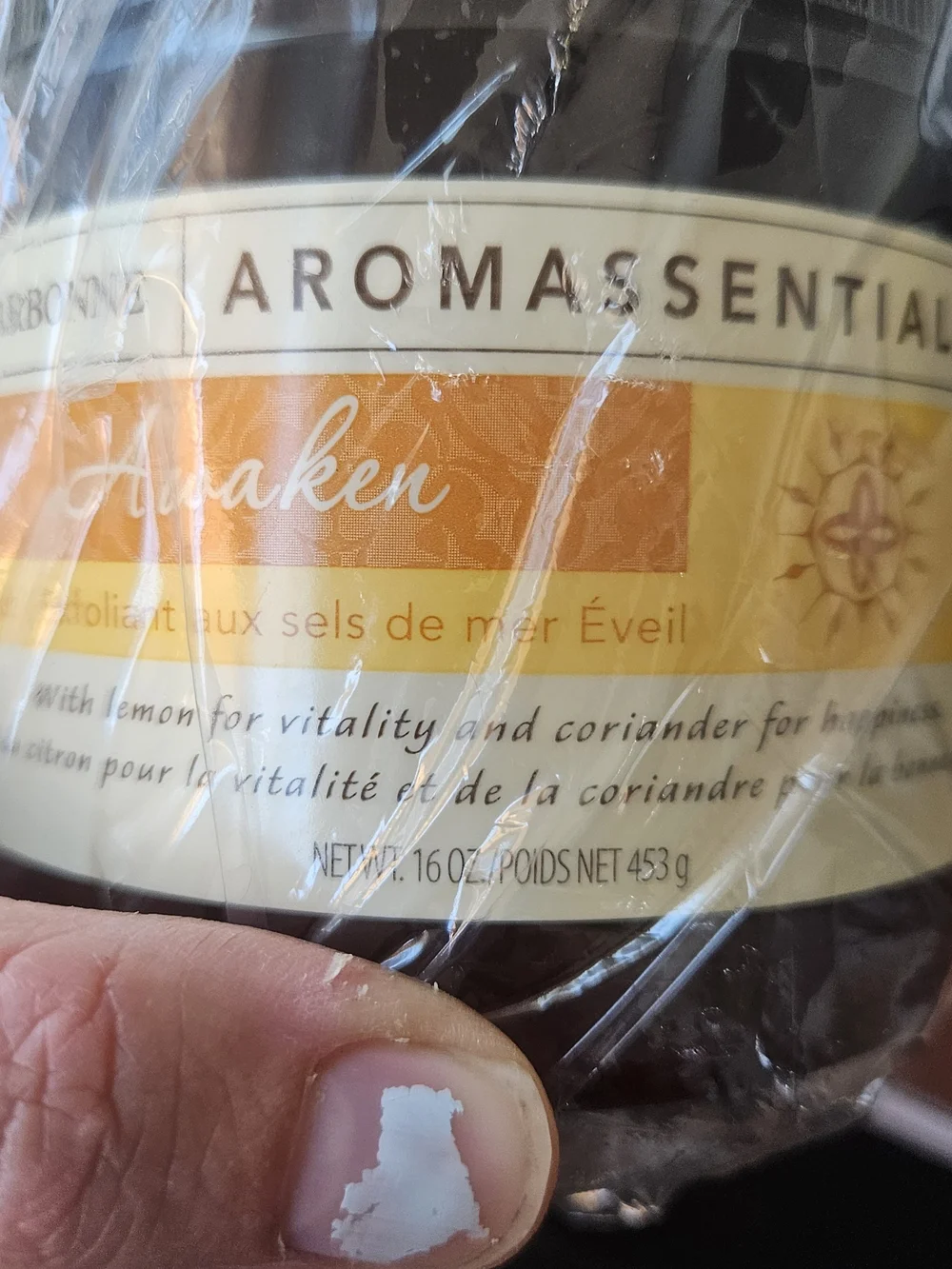 Arbonne Aromassentials Awaken Salt Scrub - Lemon & Coriander 16oz